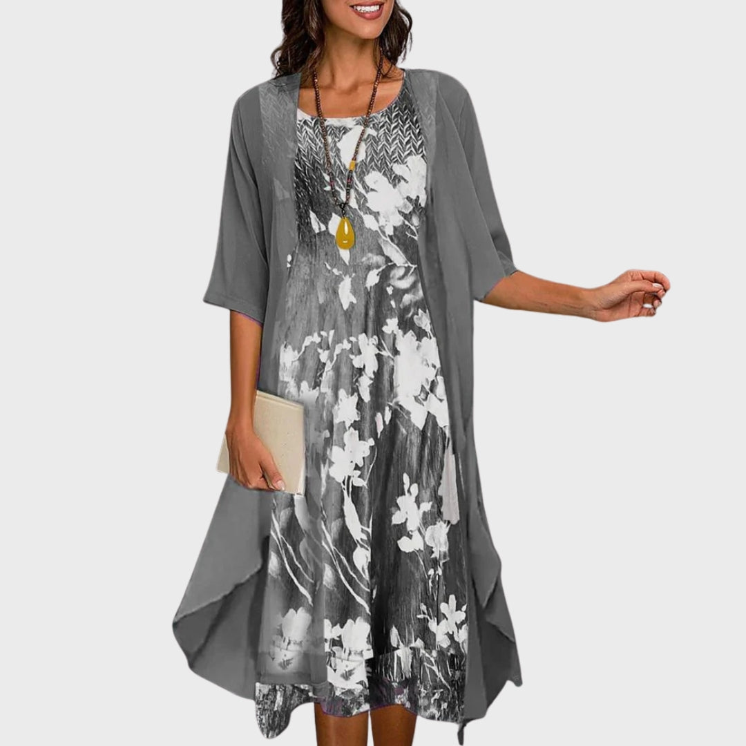 Martha | Floral Dress & Light Blazer