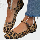 Olivia - Leopard Print Mary Jane Shoes