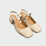 Olivia - Square Tip Mary Jane Shoes