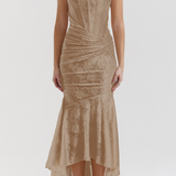 Isabella | Delicate Embroidered Evening Midi Dress