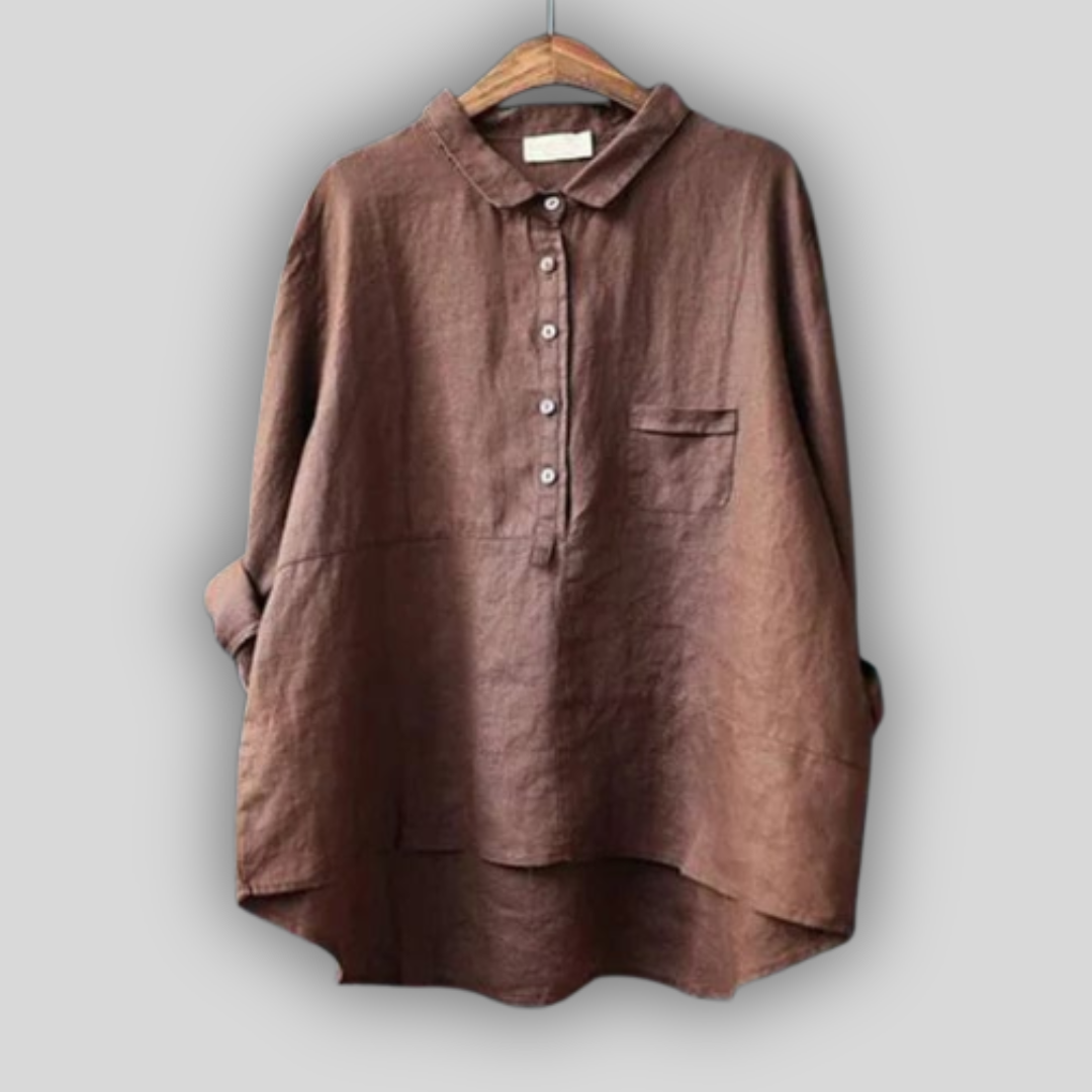 Linen Blouse Green Simplicity