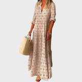 Daphne | Lightweight Long Dress with Vintage Print
