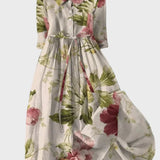 Rowan | Extravagant Botanical Embroidered Maxi Dress