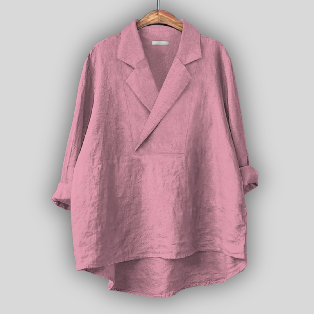 Linen Blouse “Pink Aura”