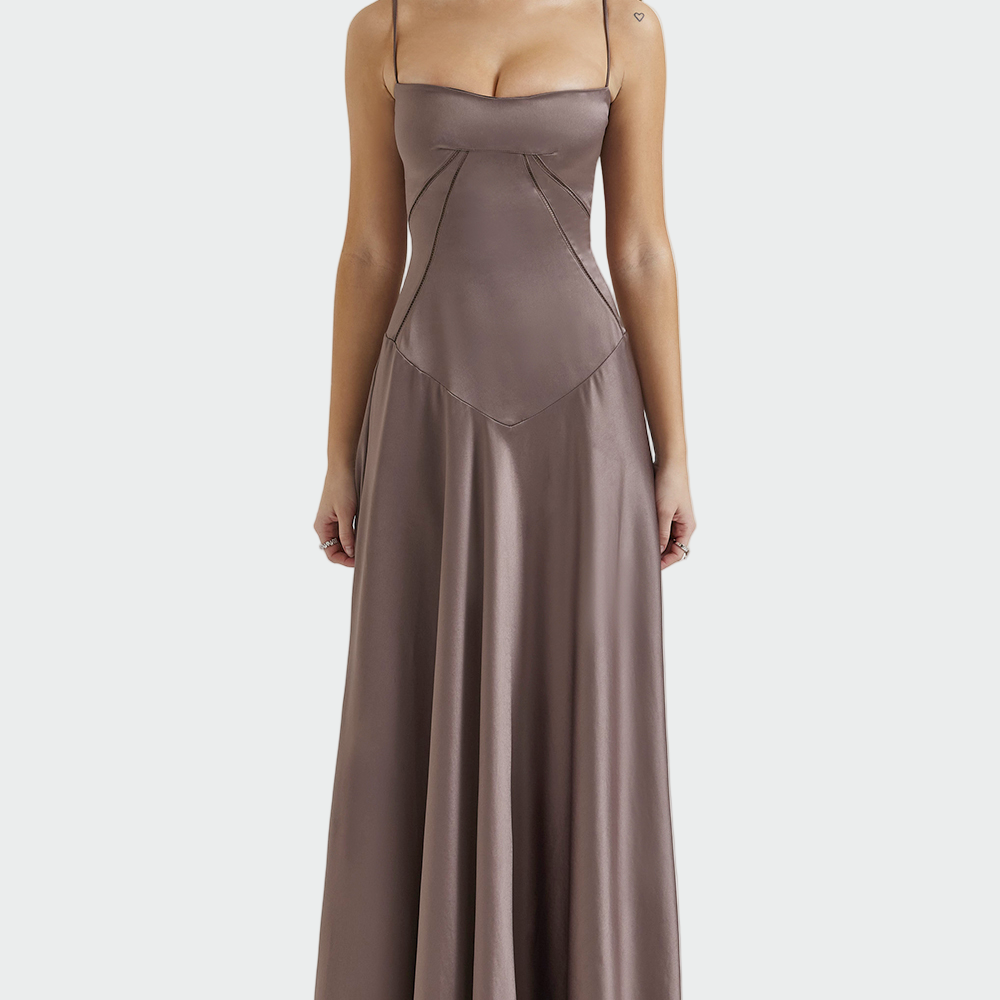 Christabella | Satin Magnificent Maxi Dress Straps