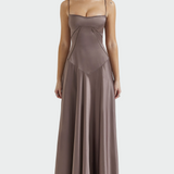 Christabella | Satin Magnificent Maxi Dress Straps