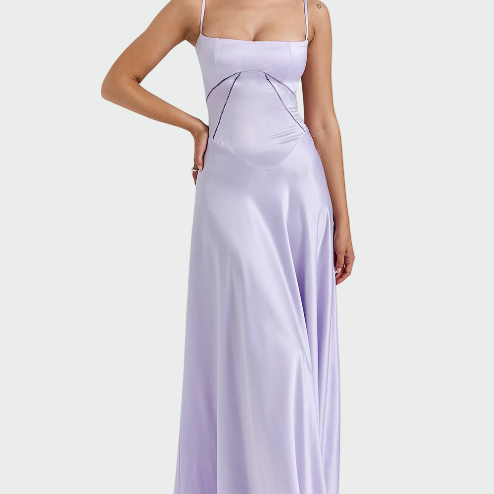 Christabella | Satin Magnificent Maxi Dress Straps