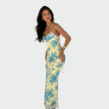 Alexandria | Sumptuous Silken Magnificent Floral Dress