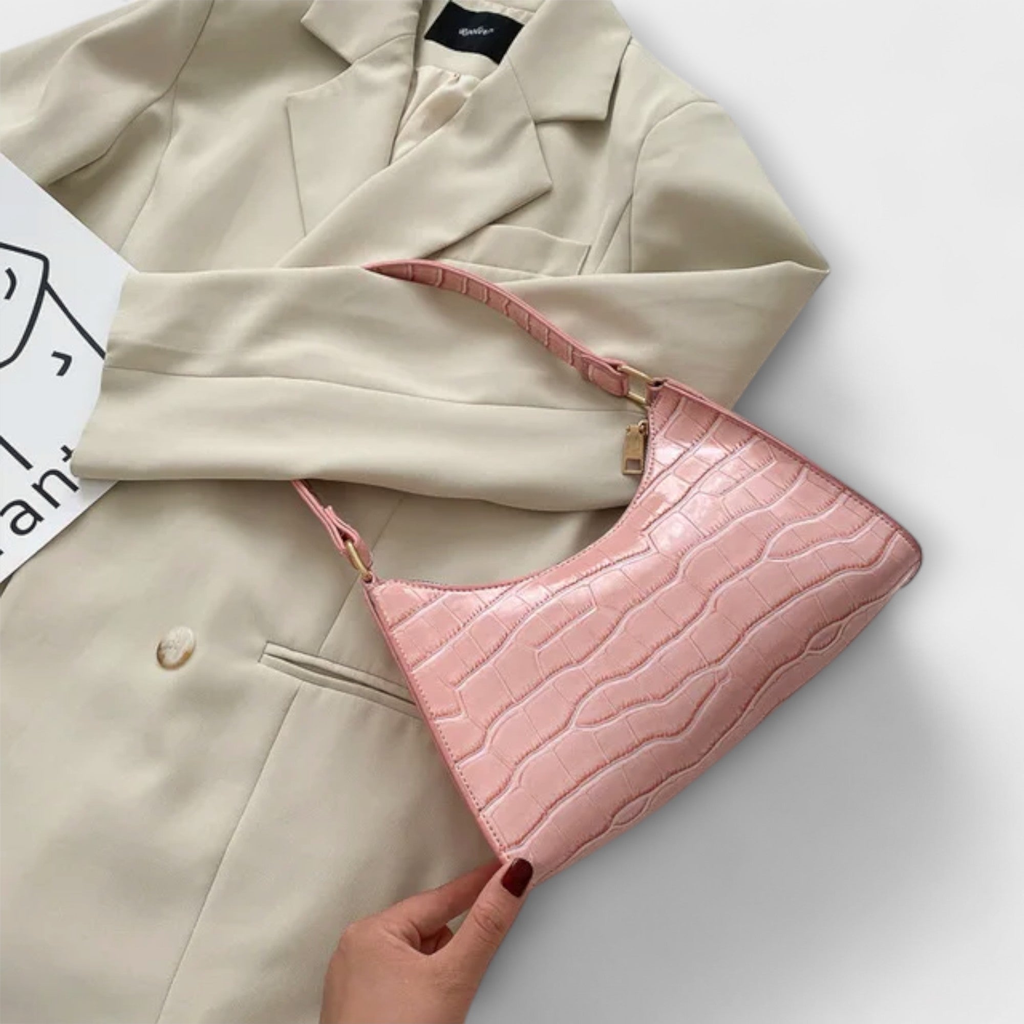 Gloss Rose - Shiny Leather Bag