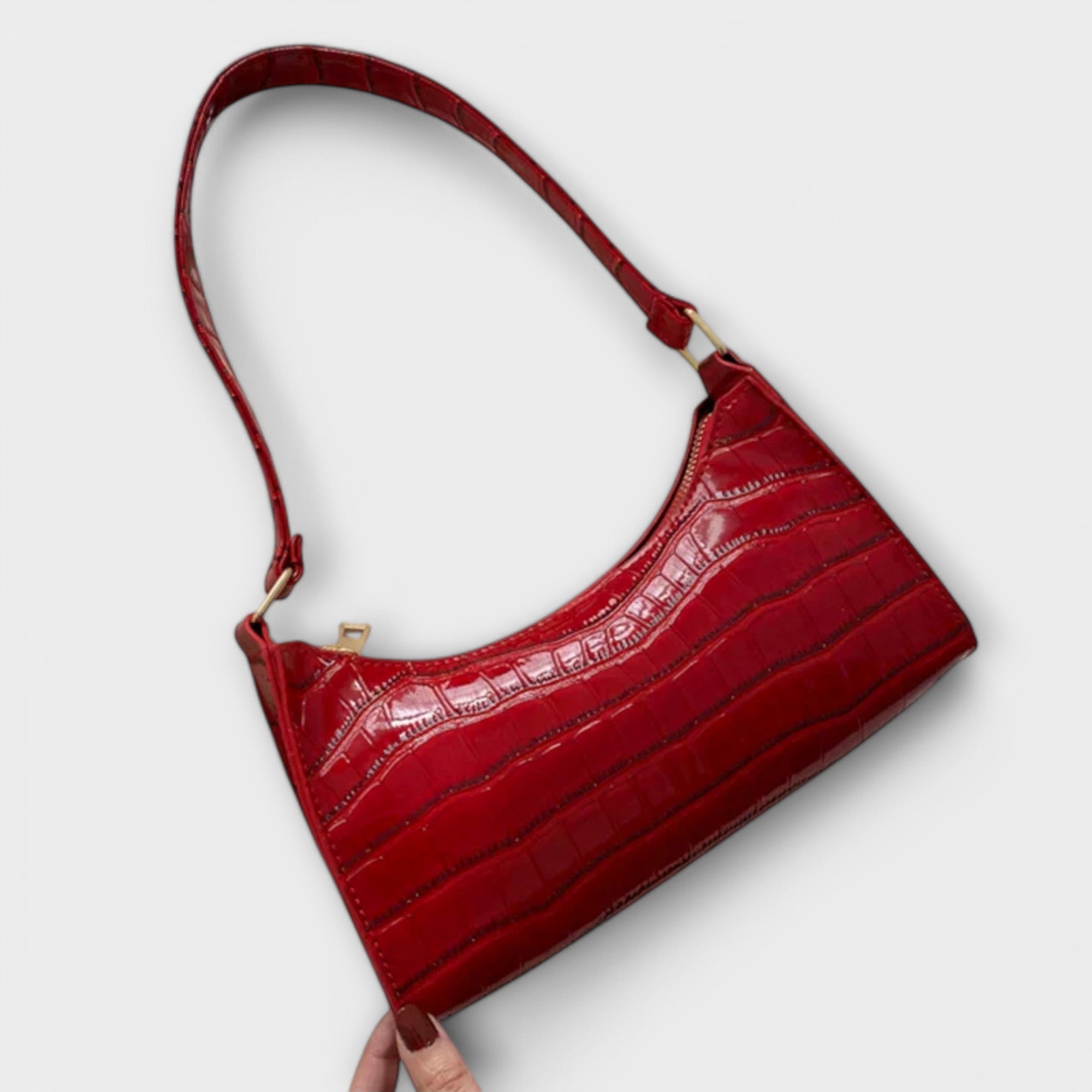 Gloss Rose - Shiny Leather Bag
