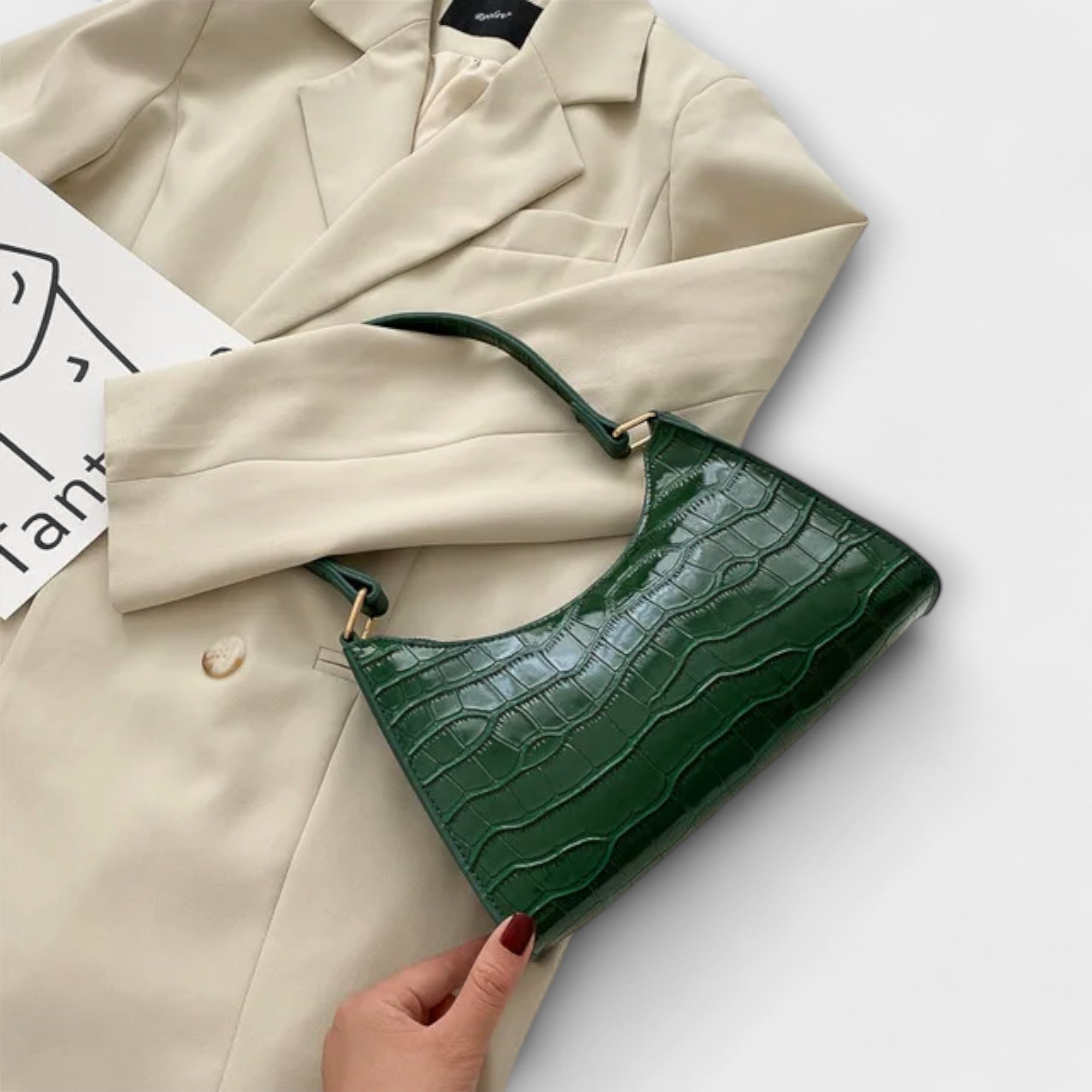 Gloss Rose - Shiny Leather Bag