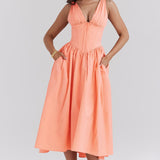 Alexandrina | Luxurious Glamorous Floral Midi Dress