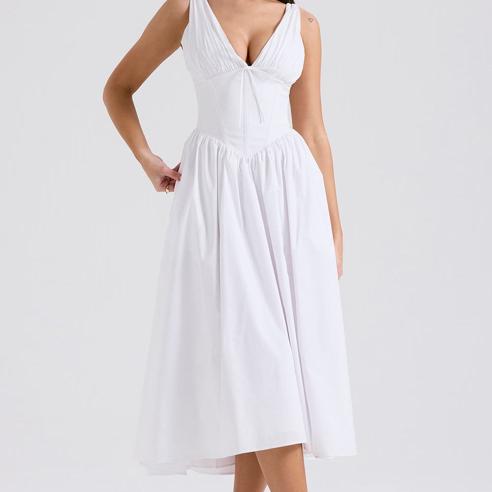 Alexandrina | Luxurious Glamorous Floral Midi Dress