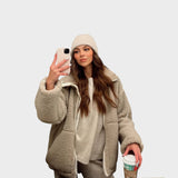 Mila | Soft Teddy Coat with Stand-Up Collar