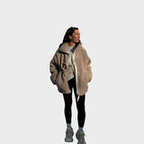 Mila | Soft Teddy Coat with Stand-Up Collar