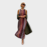 Avery | Luxuriously Geometrically Patterned Maxi Dress