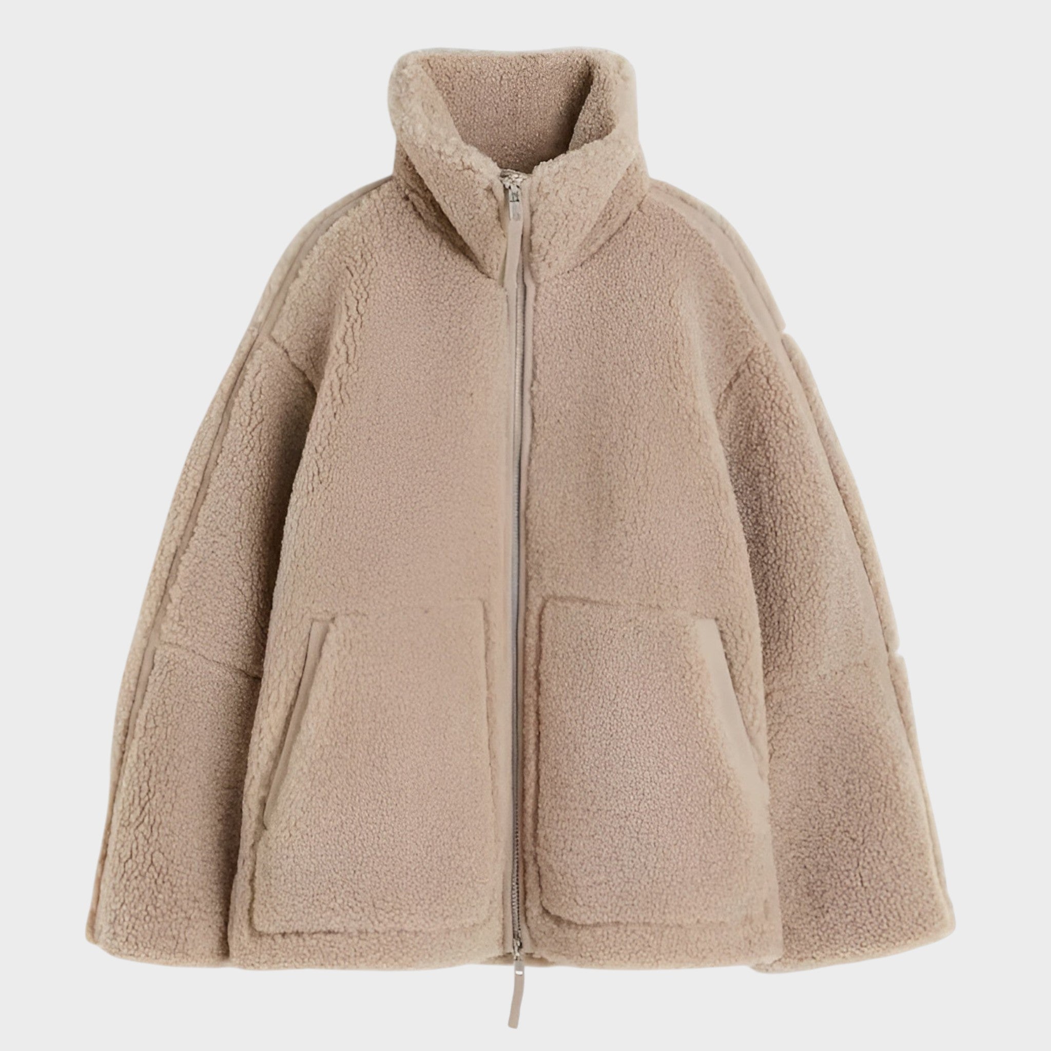 Mila | Soft Teddy Coat with Stand-Up Collar