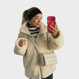 Mila | Soft Teddy Coat with Stand-Up Collar