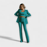 Jasmila – Elegant 3-Piece Set (Blazer, Top, Trousers)