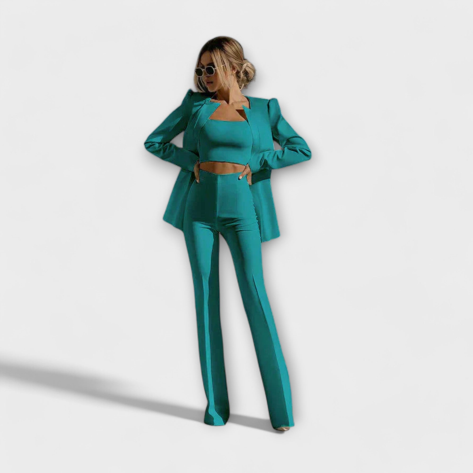 Jasmila – Elegant 3-Piece Set (Blazer, Top, Trousers)