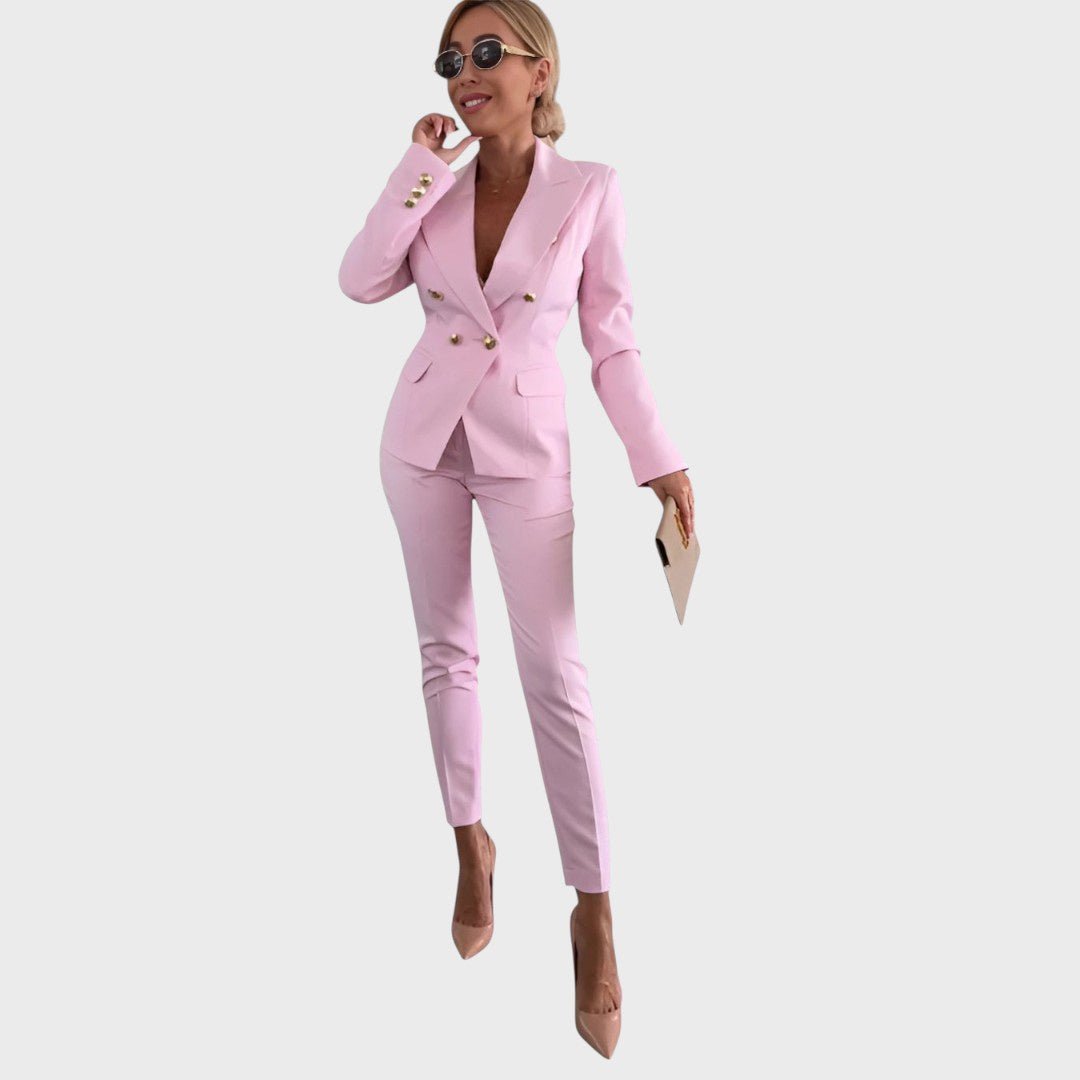 Božena - Double-Breasted Suit with Tailored Cut