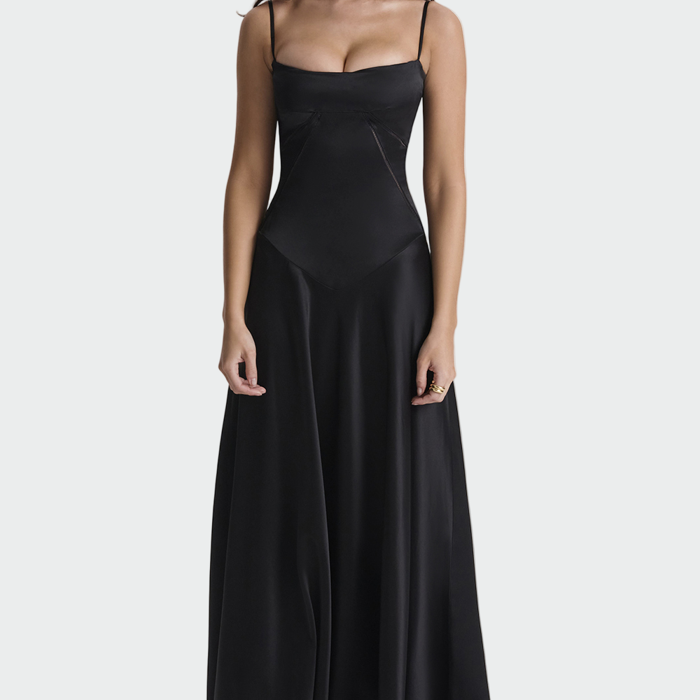 Christabella | Satin Magnificent Maxi Dress Straps