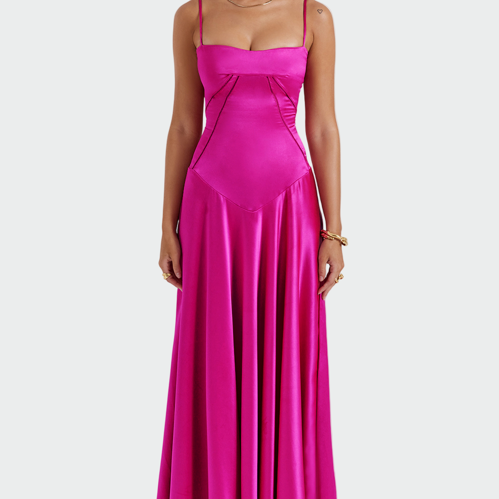 Christabella | Satin Magnificent Maxi Dress Straps