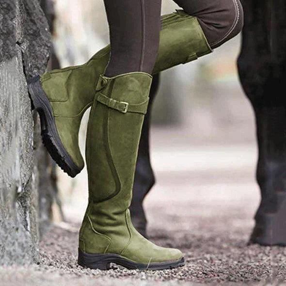 Elsie | Waterproof Leather Winter Riding Boots